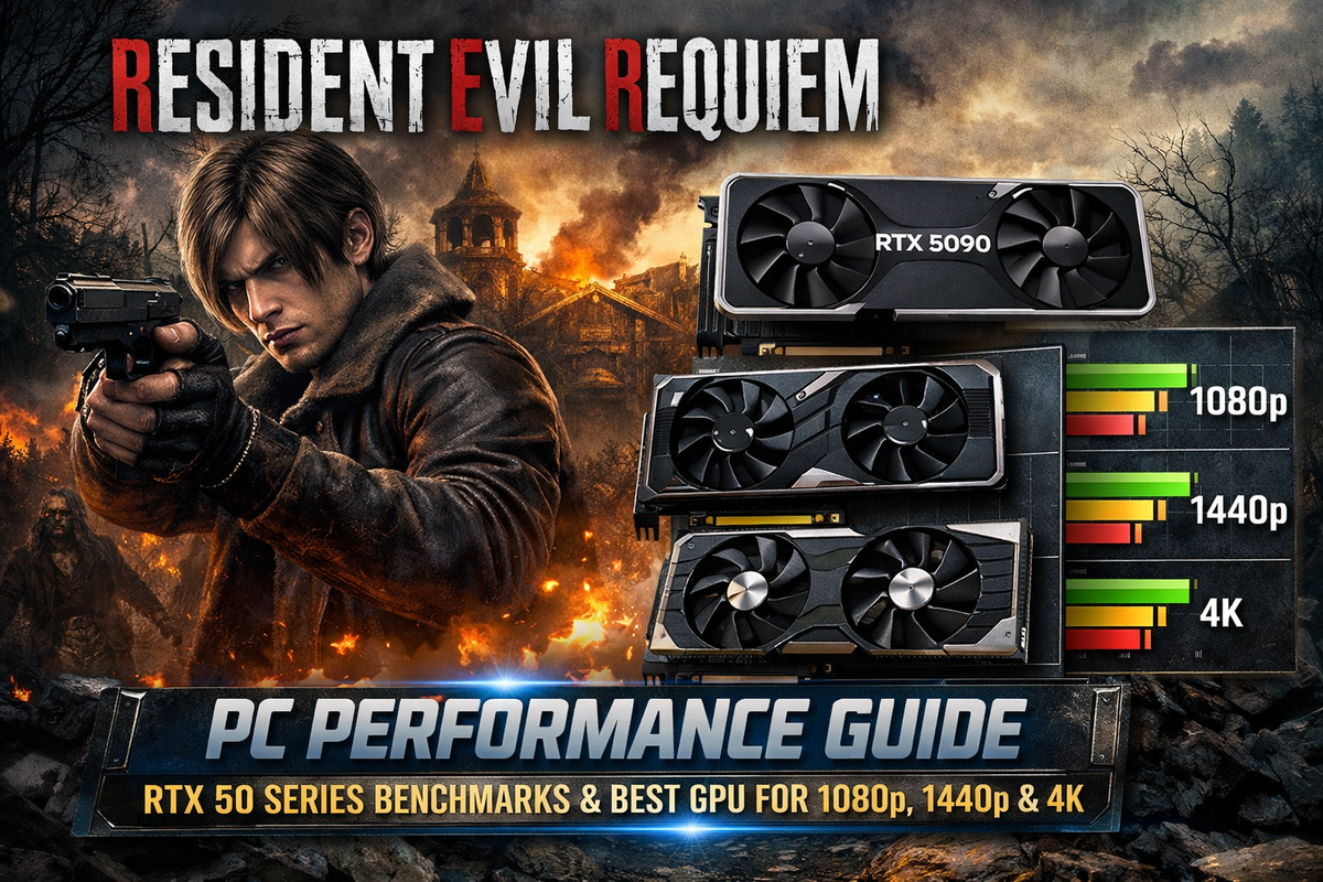 Resident Evil Requiem PC Performance Guide: RTX 50 Series Benchmarks & Best GPU for 1080p, 1440p and 4K