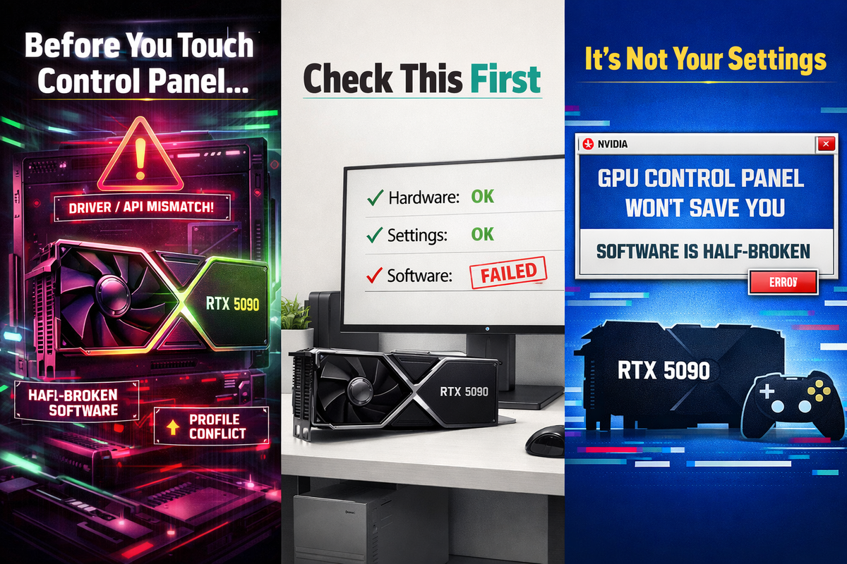 Before You Touch NVIDIA Control Panel: Make Sure the Software Talking to Your RTX 5090 Isn’t Half-Broken
