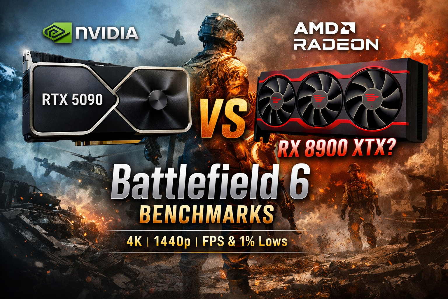 RTX 5090 vs RX 8900 XTX Performance in Battlefield 6