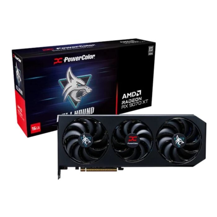 PowerColor AMD Radeon RX 9070 XT Hellhound 16GB OC Gaming Graphics Card RX9070XT 16G-L/OC