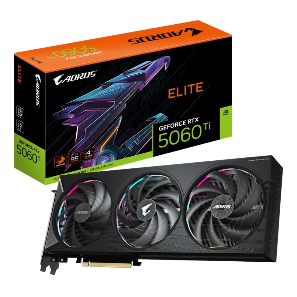 Gigabyte GeForce RTX 5060 Ti AORUS ELITE 16GB Graphics Card GV-N506TAORUS E-16GD Gigabyte GeForce RTX 5060 Ti AORUS ELITE 16GB Graphics Card GV-N506TAORUS E-16GD