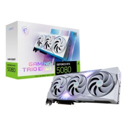 MSI GeForce RTX 5080 16G GAMING TRIO 16GB OC Graphics Card - WhiteRTX 5080 16G GAMING TRIO OC WHITE