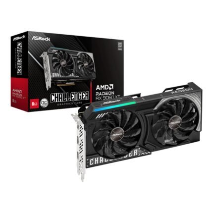 Asrock Radeon RX 9060 XT Challenger 8GB OC Graphics Card - Black90-GA5TZZ-00UANF