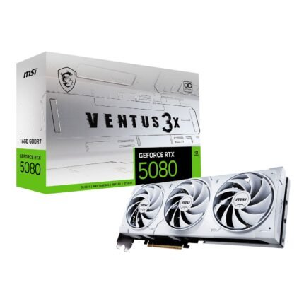 MSI GeForce RTX 5080 VENTUS 3X 16G OC Graphics Card - WHITEGEFORCE RTX 5080 16G VENTUS 3X OC WHITE