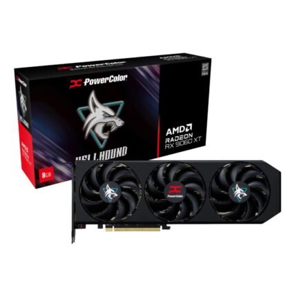 PowerColor Radeon RX 9060 XT HellHound 8GB OC Graphics Card RX9060 XT 8G-L/OC