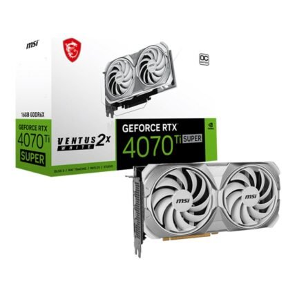 MSI GeForce RTX 4070 Ti SUPER VENTUS 2X WHITE OC 16GB Ada Lovelace Graphics Card RTX 4070 Ti SUPER 16G VENTUS 2X WHITE OC