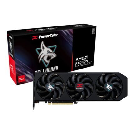 PowerColor Radeon RX 9060 XT HellHound 16GB OC Graphics Card RX9060 XT 16G-L/OC