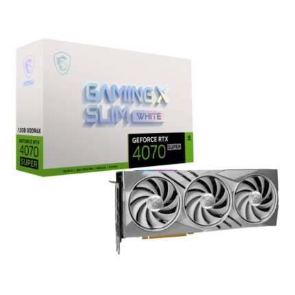 MSI GeForce RTX 4070 SUPER GAMING X SLIM WHITE 12GB Ada Lovelace Graphics Card RTX 4070 SUPER 12G GAMING X SLIM WHITE
