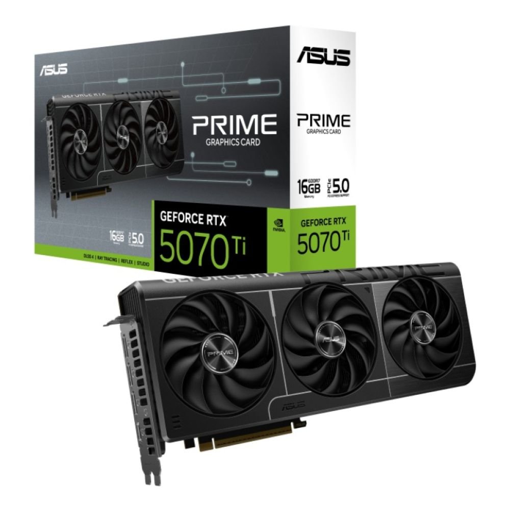ASUS GeForce RTX 5070 Ti PRIME 16GB Graphics Card 90YV0MF1-M0NA00 ASUS GeForce RTX 5070 Ti PRIME 16GB Graphics Card 90YV0MF1-M0NA00
