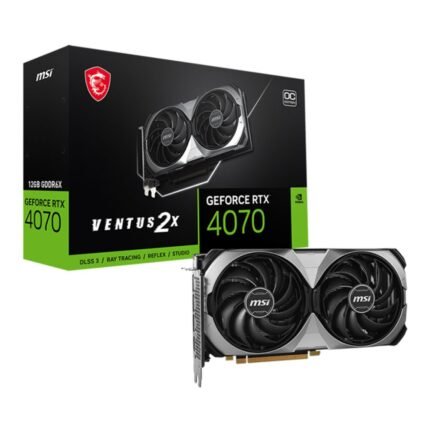MSI GeForce RTX 4070 VENTUS 2X E OC 12GB Ada Lovelace Graphics Card RTX 4070 VENTUS 2X E 12G OC