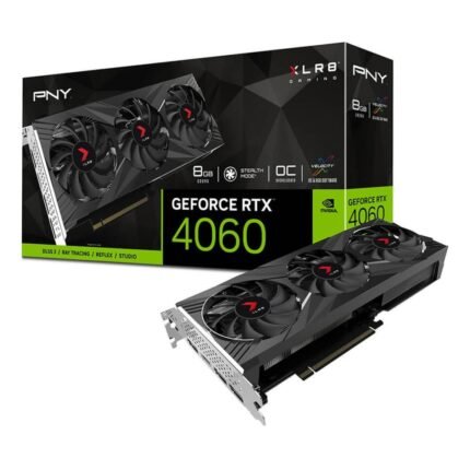 PNY GeForce RTX 4060 8GB OC XLR8 Gaming VERTO EPIC-X RGB Ada Lovelace Graphics Card VCG40608TFXXPBO