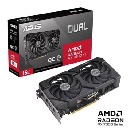ASUS Dual Radeon RX 7600 XT OC Edition 16GB GDDR6 Graphics Card 90YV0K21-M0NA00