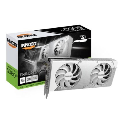 Inno3D Geforce RTX 5060Ti TWIN X2 8GB OC Graphics Card - WhiteN506T2-08D7X-193075W